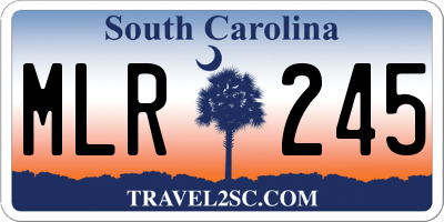SC license plate MLR245