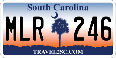 SC license plate MLR246