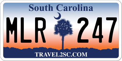 SC license plate MLR247