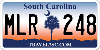 SC license plate MLR248