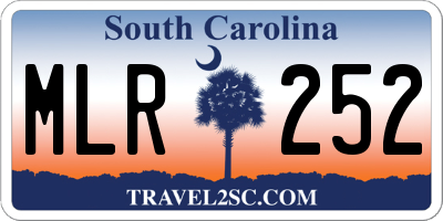 SC license plate MLR252