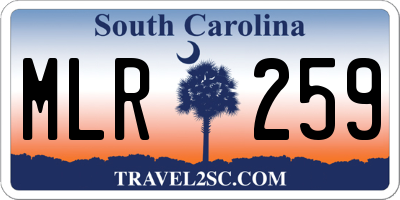 SC license plate MLR259