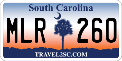SC license plate MLR260