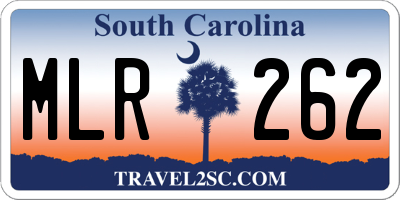 SC license plate MLR262