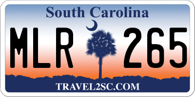 SC license plate MLR265
