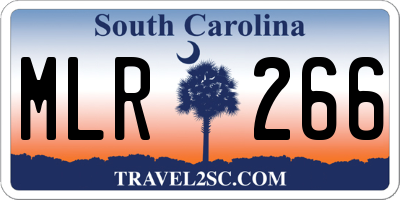 SC license plate MLR266