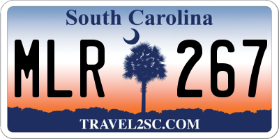 SC license plate MLR267