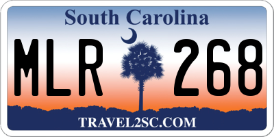 SC license plate MLR268
