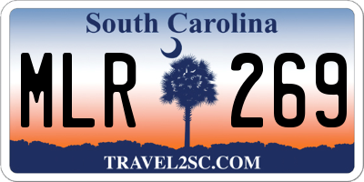 SC license plate MLR269