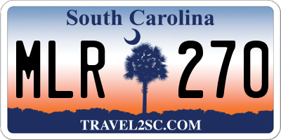 SC license plate MLR270