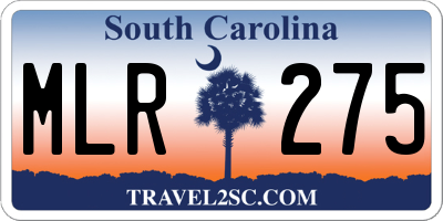 SC license plate MLR275