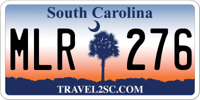 SC license plate MLR276