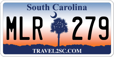 SC license plate MLR279