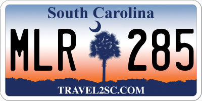 SC license plate MLR285