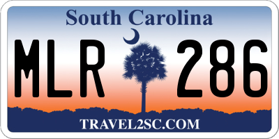 SC license plate MLR286