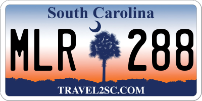 SC license plate MLR288