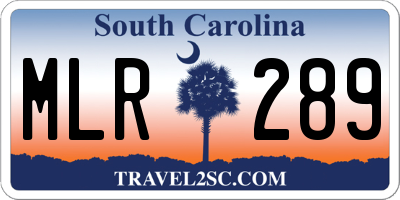 SC license plate MLR289