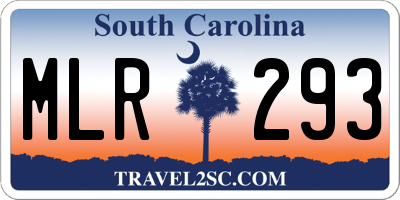 SC license plate MLR293