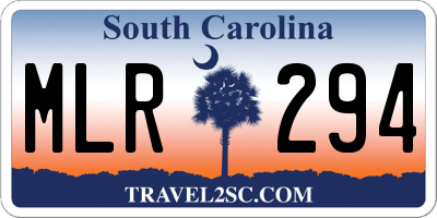SC license plate MLR294
