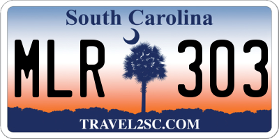 SC license plate MLR303