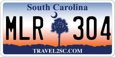 SC license plate MLR304