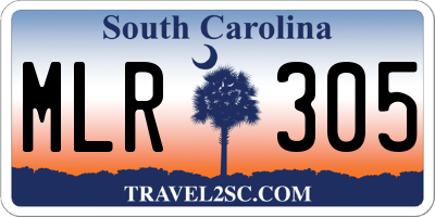 SC license plate MLR305