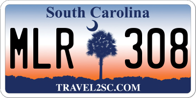 SC license plate MLR308