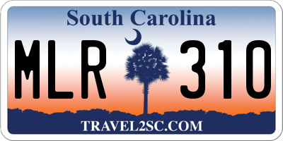 SC license plate MLR310