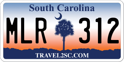 SC license plate MLR312