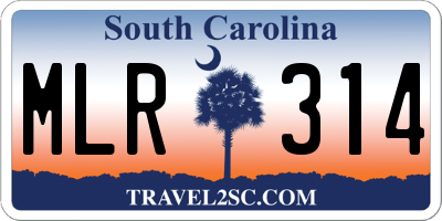 SC license plate MLR314