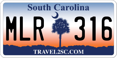 SC license plate MLR316