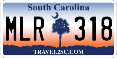SC license plate MLR318