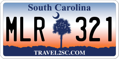 SC license plate MLR321