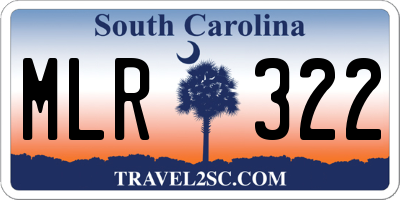 SC license plate MLR322