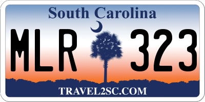 SC license plate MLR323