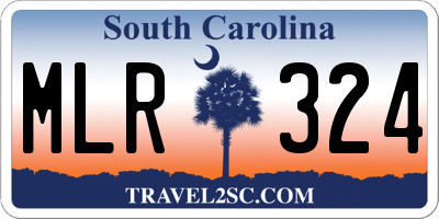 SC license plate MLR324