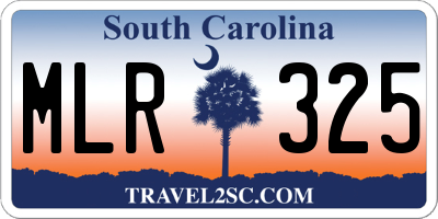 SC license plate MLR325