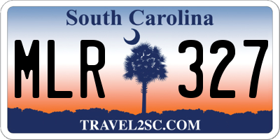 SC license plate MLR327