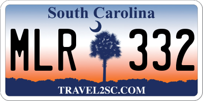 SC license plate MLR332