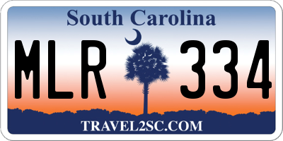 SC license plate MLR334