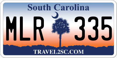 SC license plate MLR335