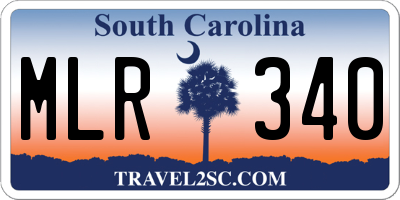 SC license plate MLR340