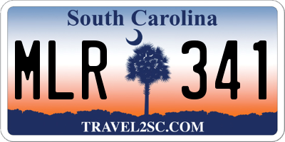 SC license plate MLR341