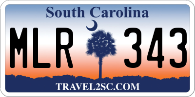 SC license plate MLR343
