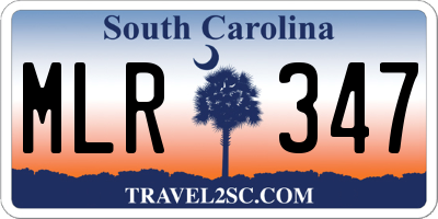 SC license plate MLR347