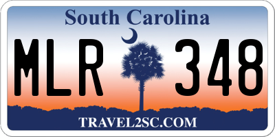 SC license plate MLR348