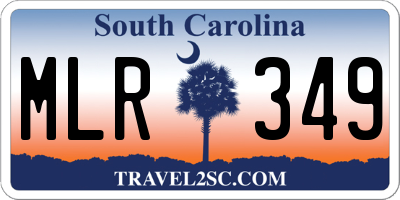 SC license plate MLR349