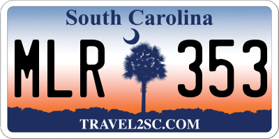SC license plate MLR353
