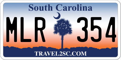 SC license plate MLR354