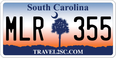 SC license plate MLR355